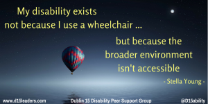 disability exists because of inaccessible environment